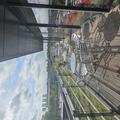 Photograph of the RCR terrace, with a view of Oxford in the distance