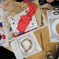Photograph of students creating their own planets using craft materials.