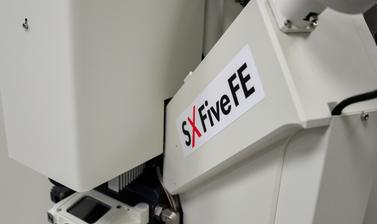 The image is focused on one of the five wavelength dispersive detectors of the CAMECA SX-5 FE in the E-Beam Suite in the Earth Sciences Department.
