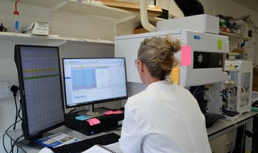 Virginia Ettwein with the Agilent 5800 ICP-OES