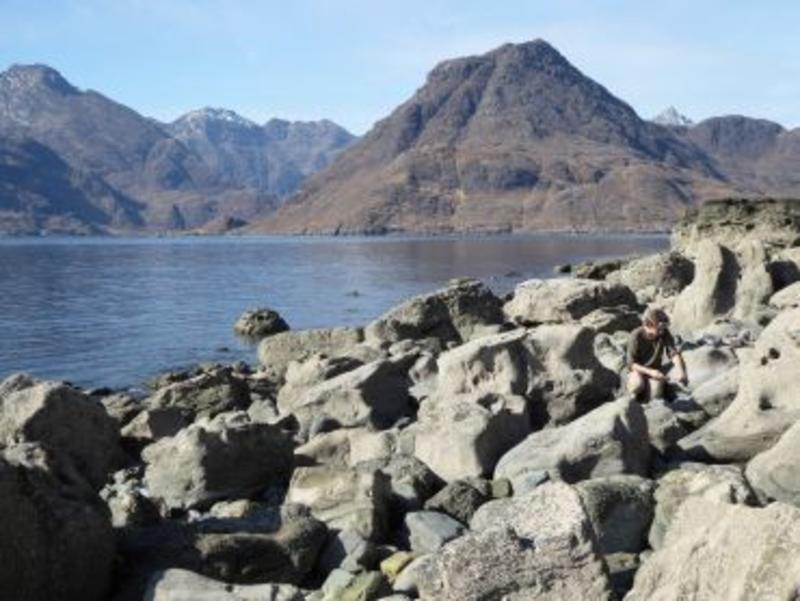 Isle of Skye The fieldwork site on the Isle of Skye in Scotland, where the fossil was found. Photo by Dr Elsa Panciroli.