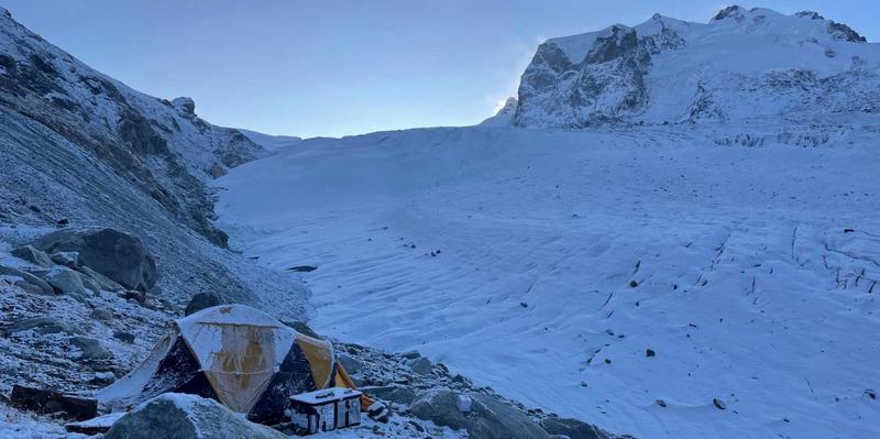 gorner glacier campsite tom hudson