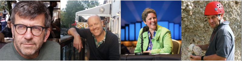 Headshots of Professor Blundy, Professor Kendall, Professor Mather, and Professor Pyle.