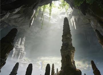 Stalagmites in Heshang Cave