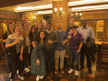 Paleomagnetists in the pub, after Royal Society event