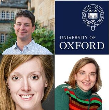 Headshots of Professor Robinson, Professor Saupe, and Professor Bouman with the Oxford University Logo