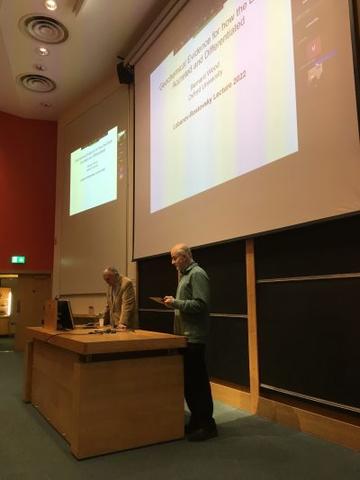 Don porcelli, the Lobanov-Rostovsky Associate Professor introduces Bernie Wood at the start of the Lobanov-Rostovsky 2022 lecture