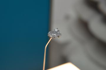Small piece of lunar meteorite mounted in the natural history museum