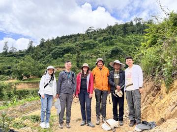 Group photograph of the research team from the University of Oxford and Yunnan University during June 2024 fieldwork in the section of Jiangchuan Biota