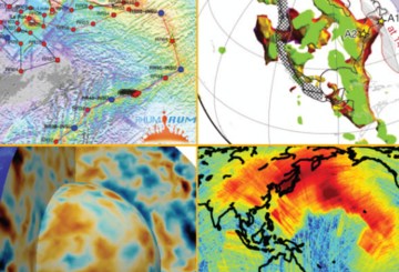 Collection of data-based research images relating to seismology