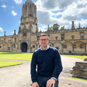 Marc-Andre Cormier sat in the Christ Church quad