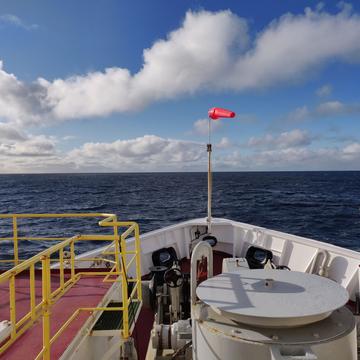 IODP expedition vessel in the Norwegian Sea