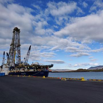 IODP vessel in a harbour in Norway