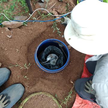 Buried seismometer in the Turkana Depression