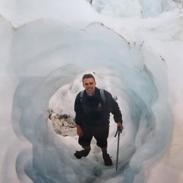 Phil Holdship in Franz Josef Glacier Phil Holdship in Franz Josef Glacier